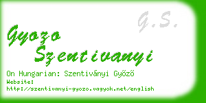 gyozo szentivanyi business card